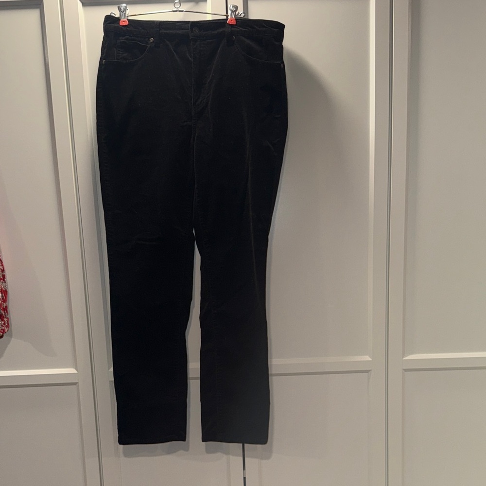 Talbots classic high waist straight leg  curdoury black